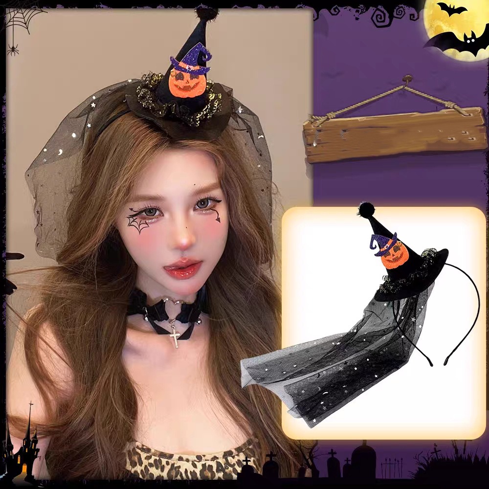 Party Hat Cone - Nieuwigheid Spider Halloween Heksenhoed Hoofdband Ghost