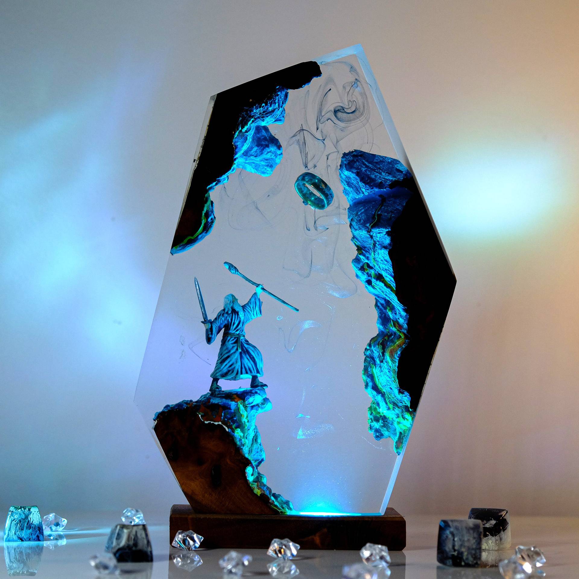 Neon Sign Party - Filmscène Figuur Tafel Resin Lamp Magische