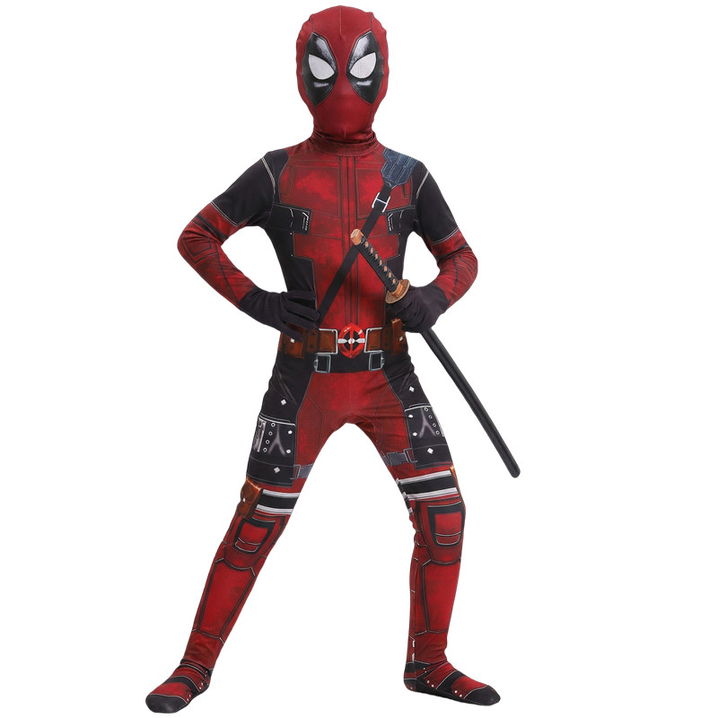 Party Favor Bag - 3-12Y Deadpool-kostuum voor kinderen met zwaardtas
