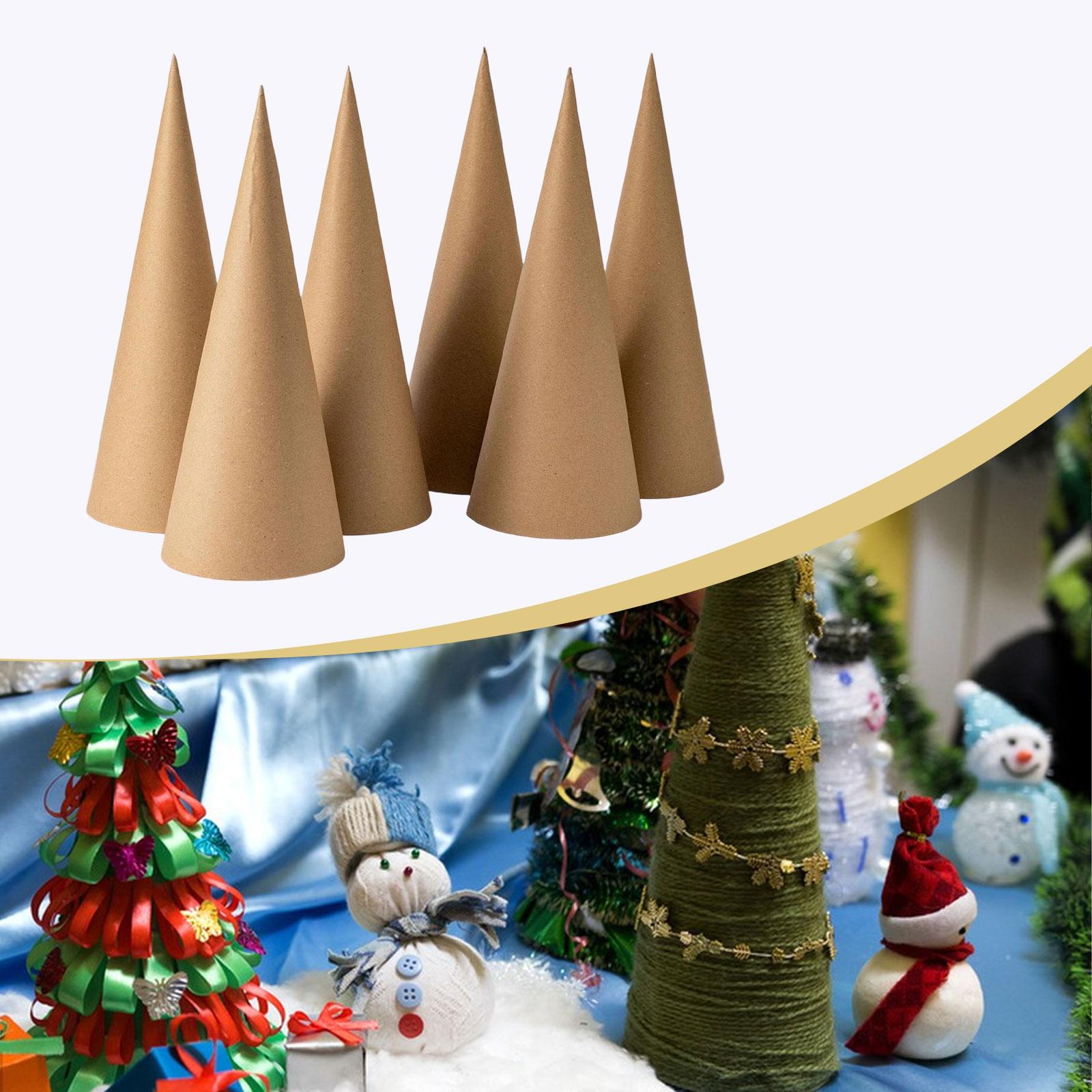 Party Hat Cone - 6 Stuks Kraftpapier Mache Kegels, Kerstboom