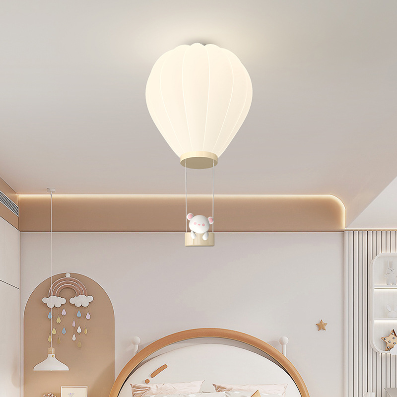 Led Balloon Light - Crèmekleurige kinderkamer plafondlampen Witte heteluchtballonlamp Creatieve