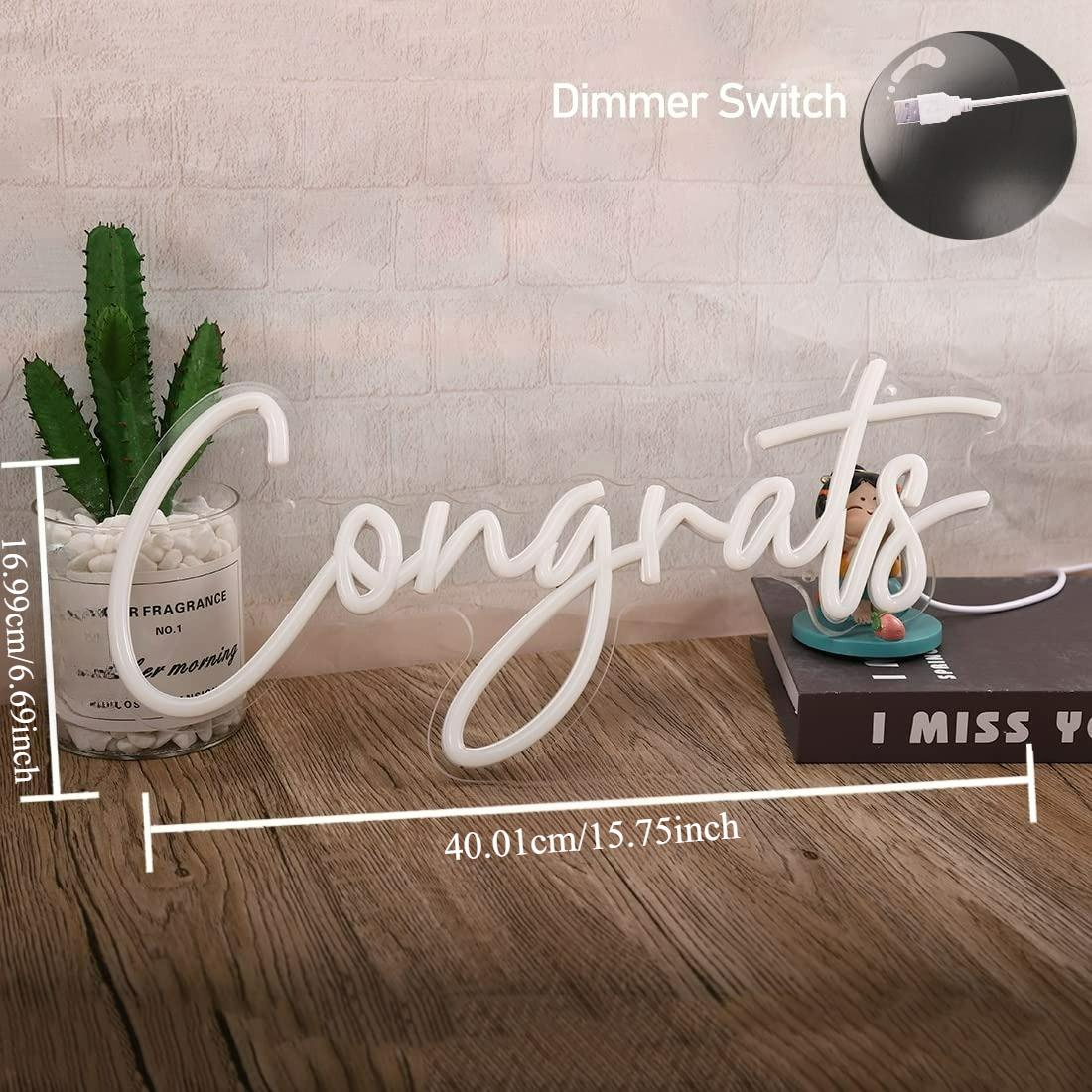 Gefeliciteerd Neon Sign USB Di - Neon Sign Party recensie en prijs
