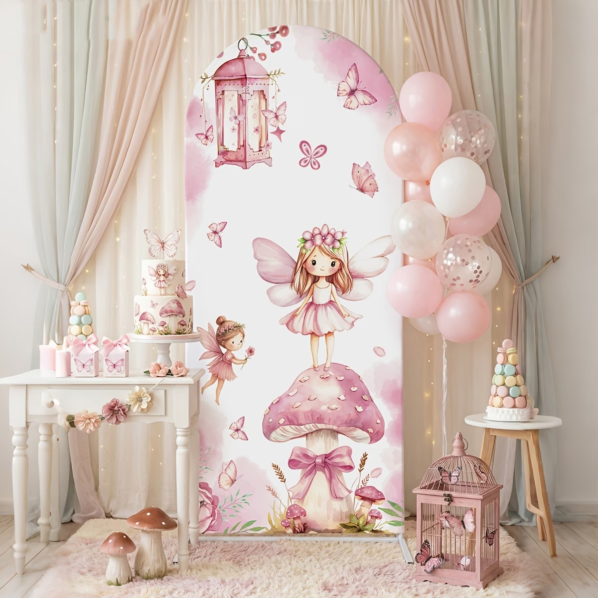 Fee en paddenstoel achtergrond - Dessert Table Backdrop recensie en prijs