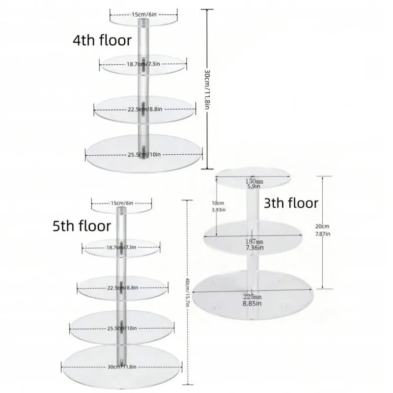 Helder acryl 3-5 Tier Cupcake  - Cupcake Stand Tier recensie en prijs