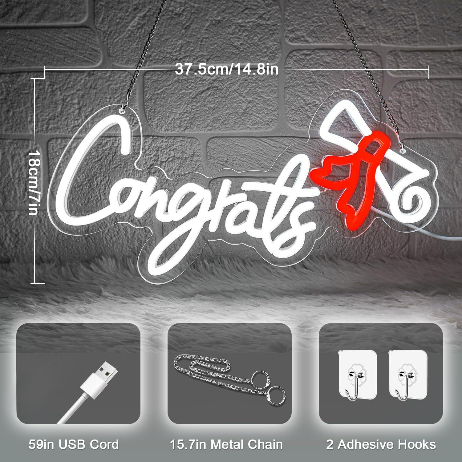 Gefeliciteerd Afstuderen Neon  - Neon Sign Party recensie en prijs