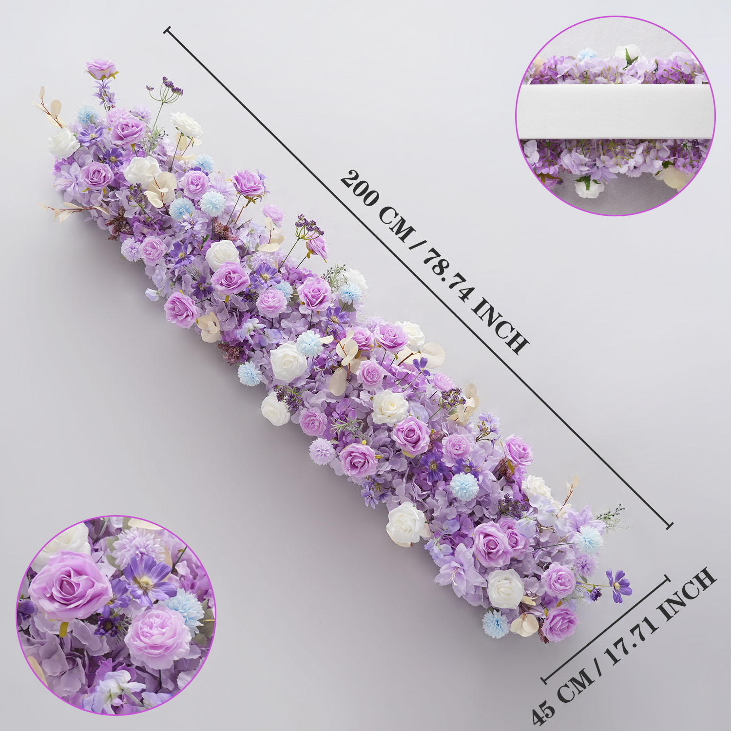Uflower Paarse Kunstbloemen Br - Flower Wall Panel recensie en prijs