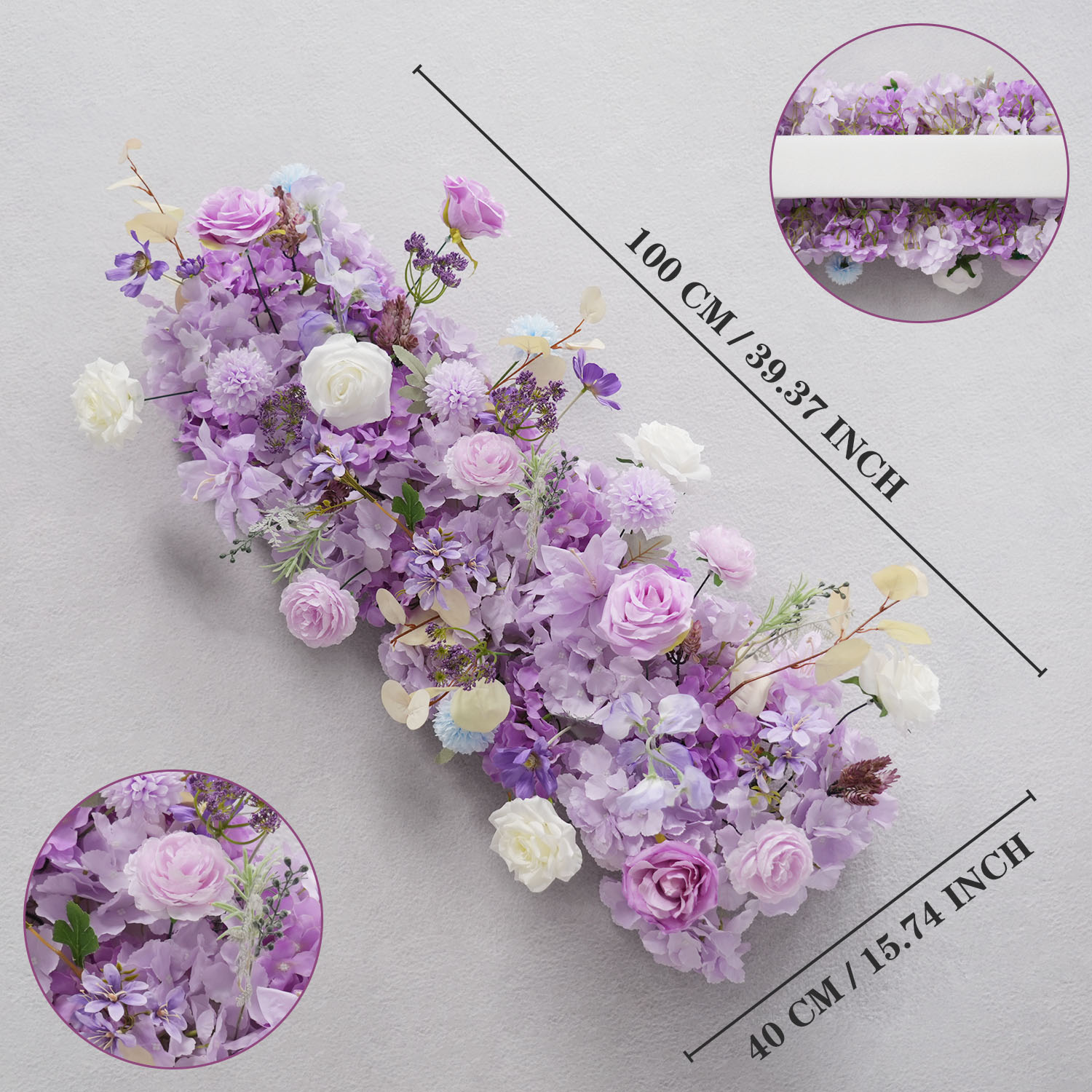 Uflower Paarse Kunstbloemen Br - Flower Wall Panel recensie en prijs