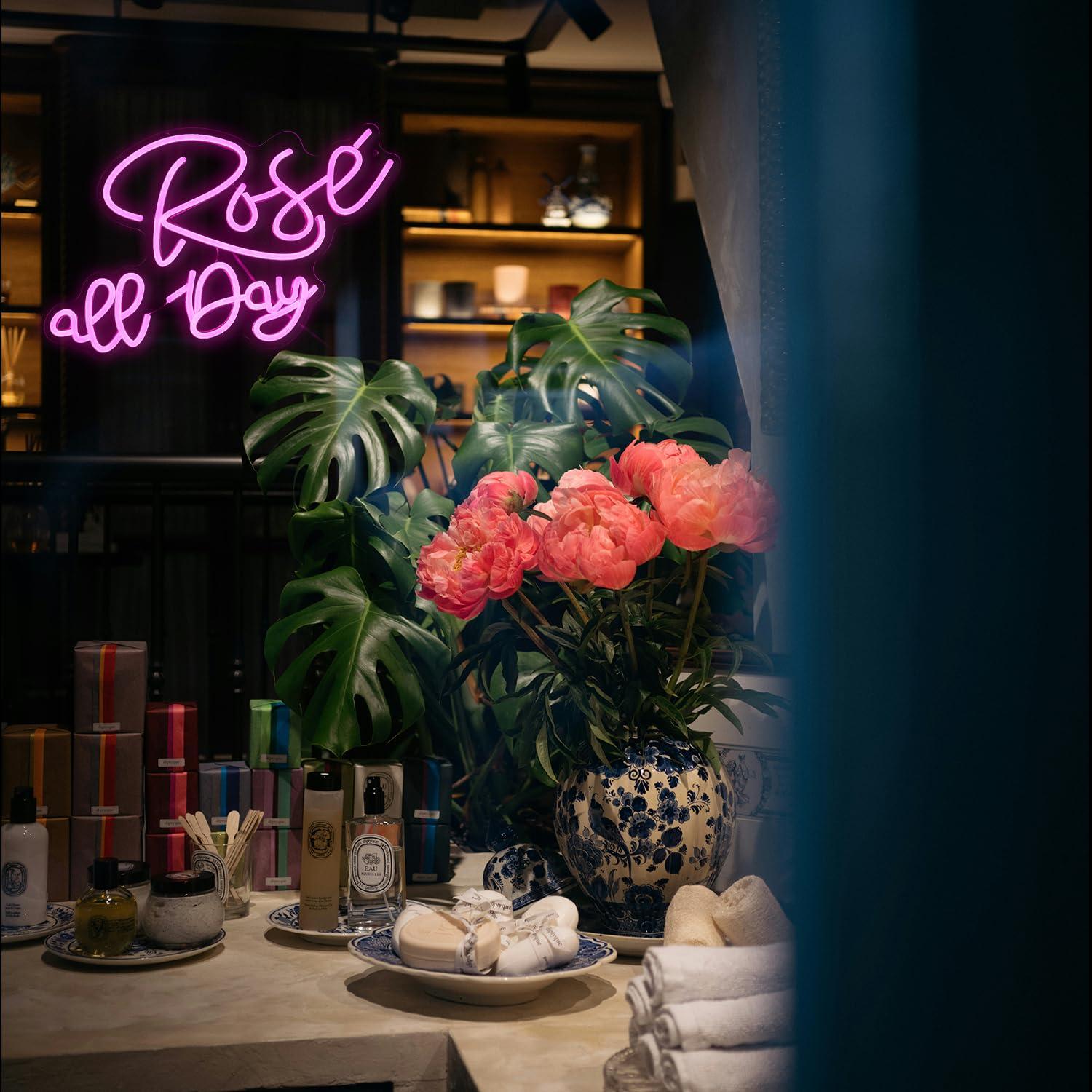 Rose All Day Neon Sign Dimbaar - Neon Sign Party recensie en prijs