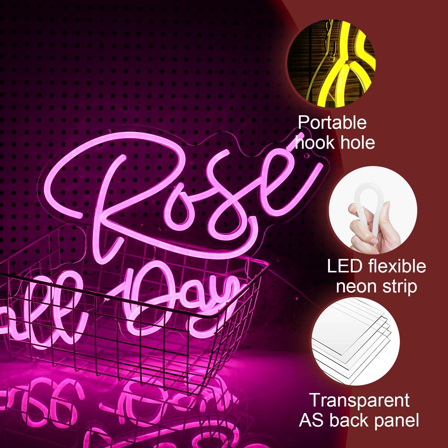 Rose All Day Neon Sign Dimbaar - Neon Sign Party recensie en prijs