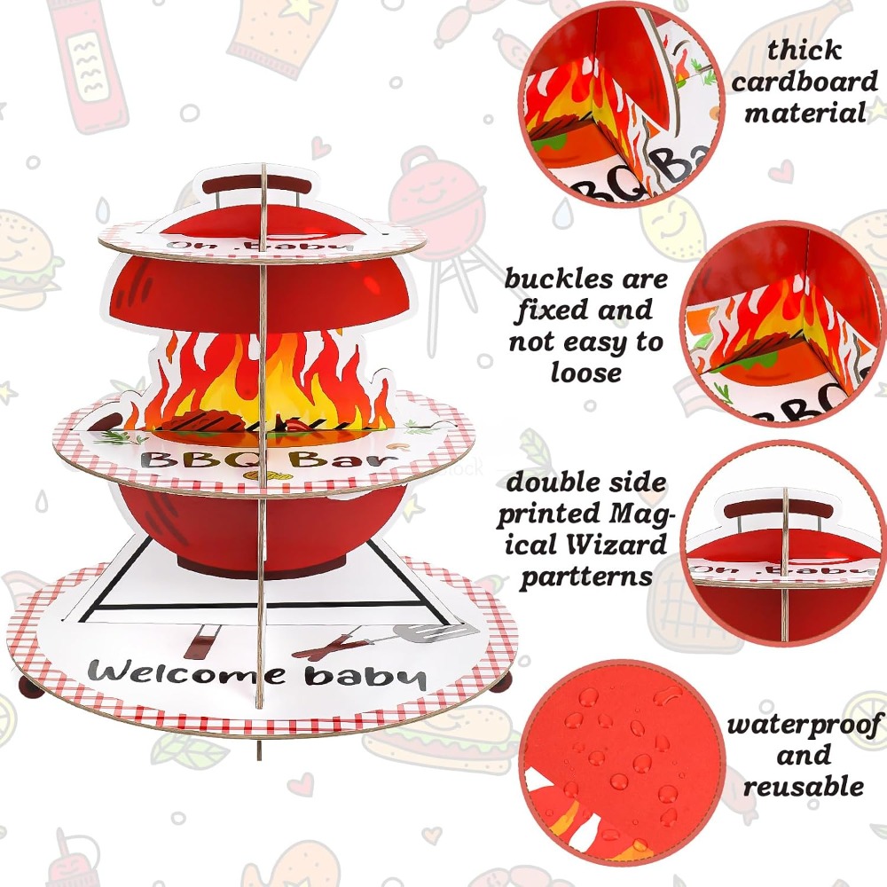 3-laags papieren taartplateau  - Cupcake Stand Tier recensie en prijs