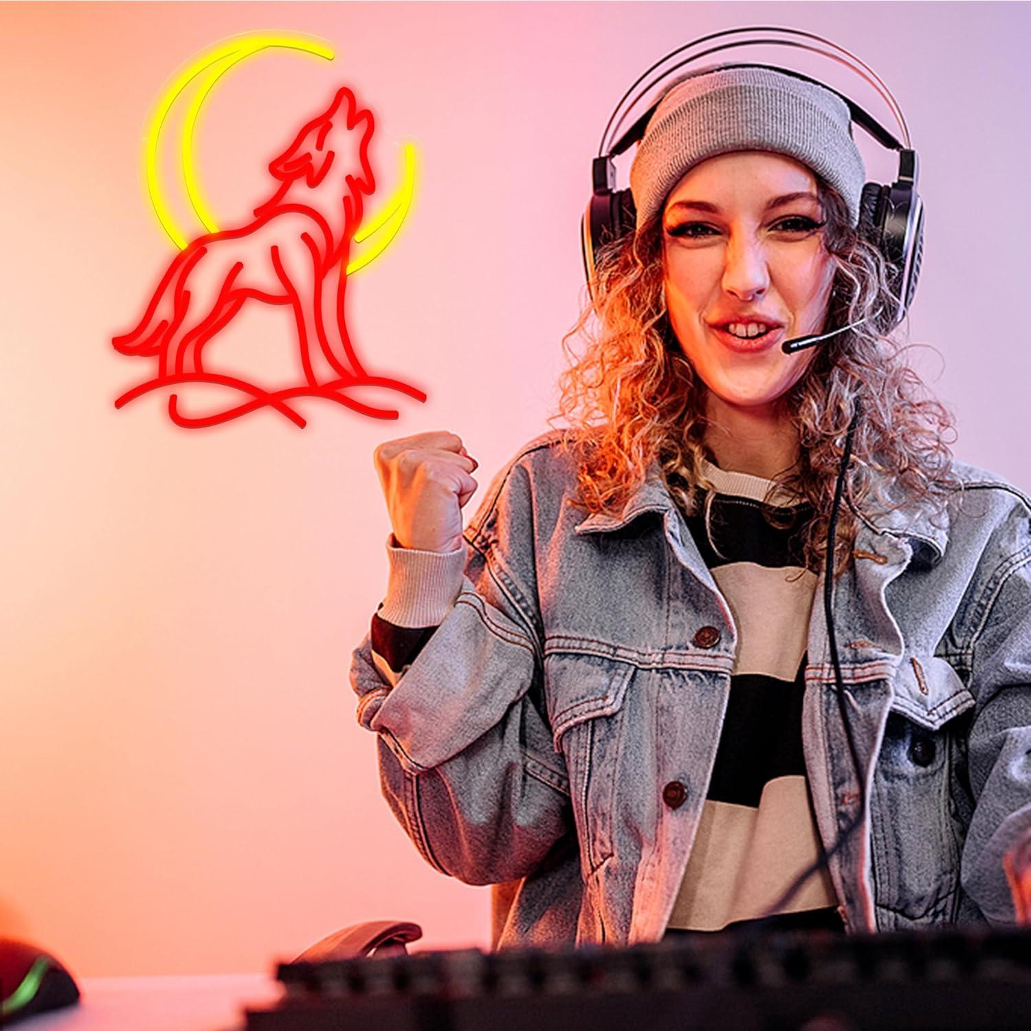 Huilende Wolf Neonbord Dimbare - Neon Sign Party recensie en prijs
